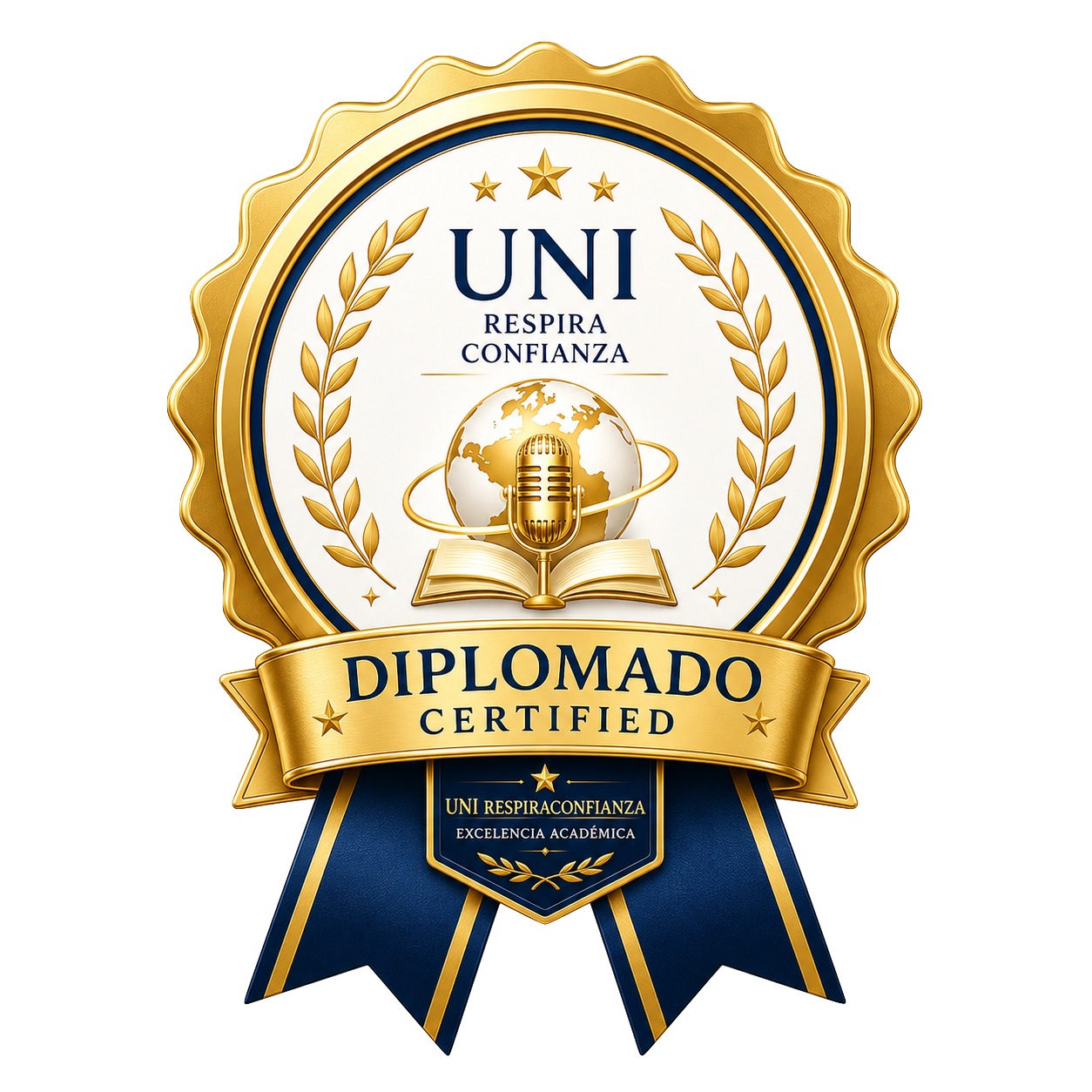Insignia de diplomado de ejemplo
